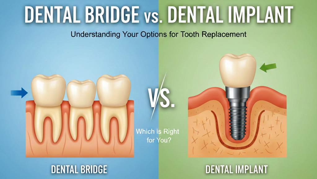 Dental Bridge and Dental Implant Difference: Which is Better